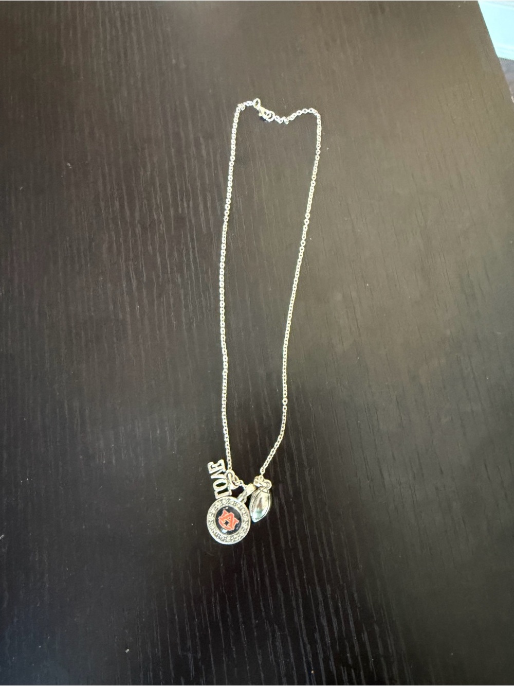 Auburn Tigers Multi Charm Love Football Silver tone
Necklace